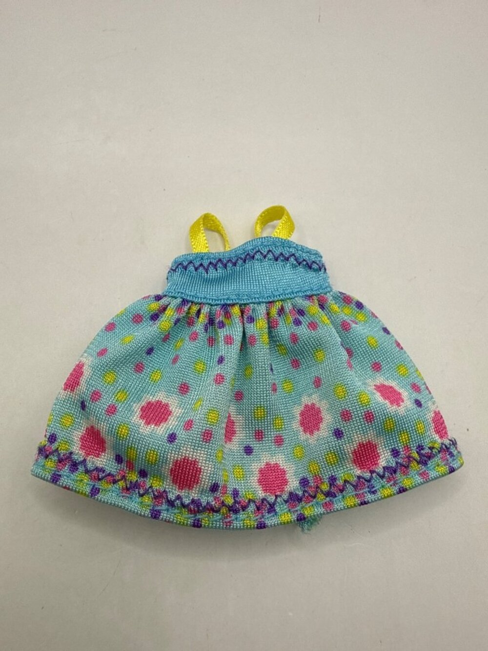 Vtg Mattel Barbie Kelly Doll Blue Floral Polka Dot Dress Y2K Kidcore Aesthetic